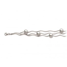 Bracelet Spirales et boules en Argent Massif