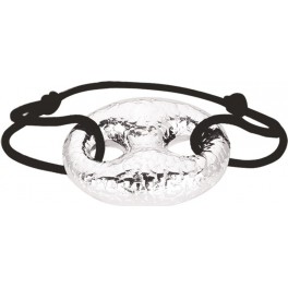 Bracelet cordon et Grain de Caf&eacute; en Argent