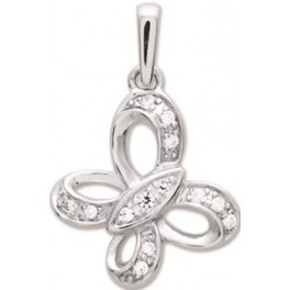 Pendentif Papillon en Argent et Oxydes de Zirconium