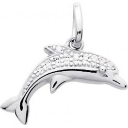 Pendentif Dauphin en Argent et Oxydes de Zirconium