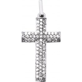 Croix en Argent et Oxydes de Zirconium
