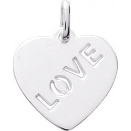 Pendentif Coeur LOVE en Argent Massif Rhodi&eacute;