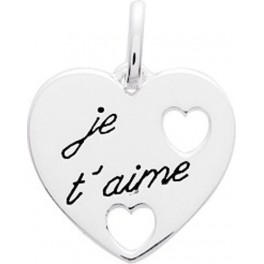 Pendentif Coeur "Je t'aime" en Argent