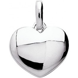 Pendentif Coeur Bomb&eacute; en Argent 