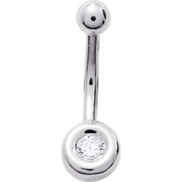 Piercing de Nombril en Argent et Oxyde de Zirconium