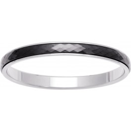 Bracelet en Acier et C&eacute;ramique Noire