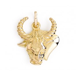 Pendentif T&ecirc;te de Taureau en OR