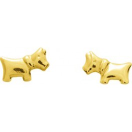 Boucles d'oreilles CHIEN en OR